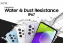 El Galaxy A52/A72 posee el escudo  de la certificación IP67: resistente al agua y al polvo