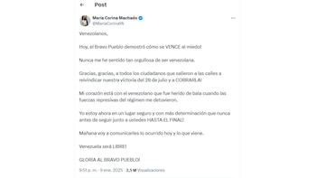 El mensaje de María Corina
